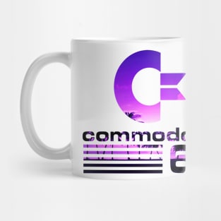 Commodore 64 Sunset Vaporwave Logo Mug